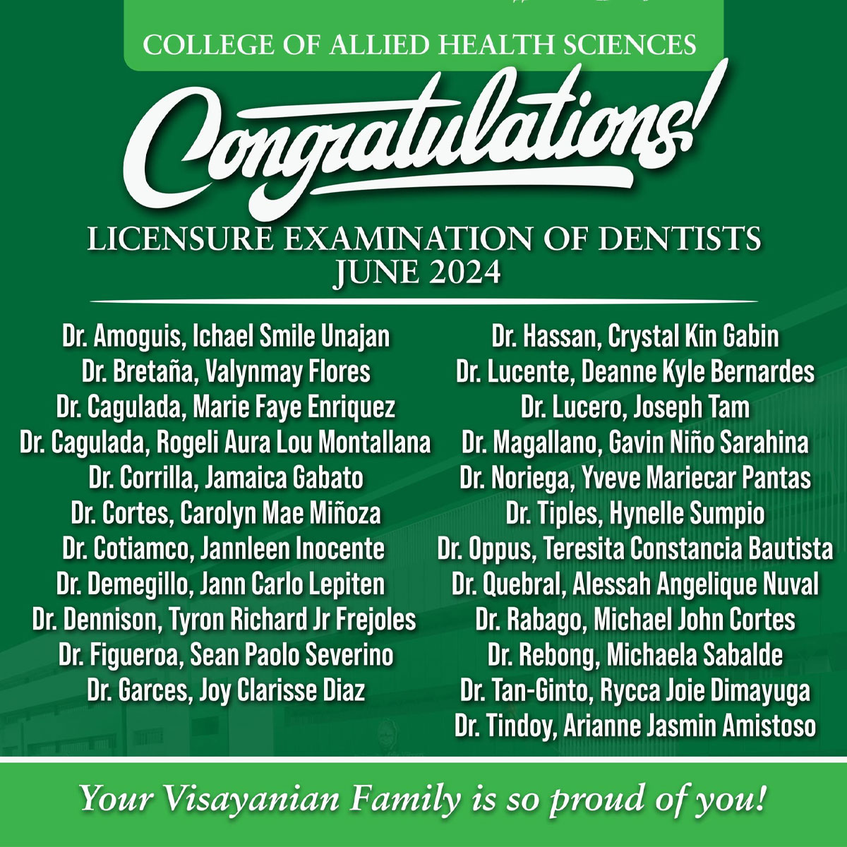 23 Visayanians pass the Dentists Licensure Exam
