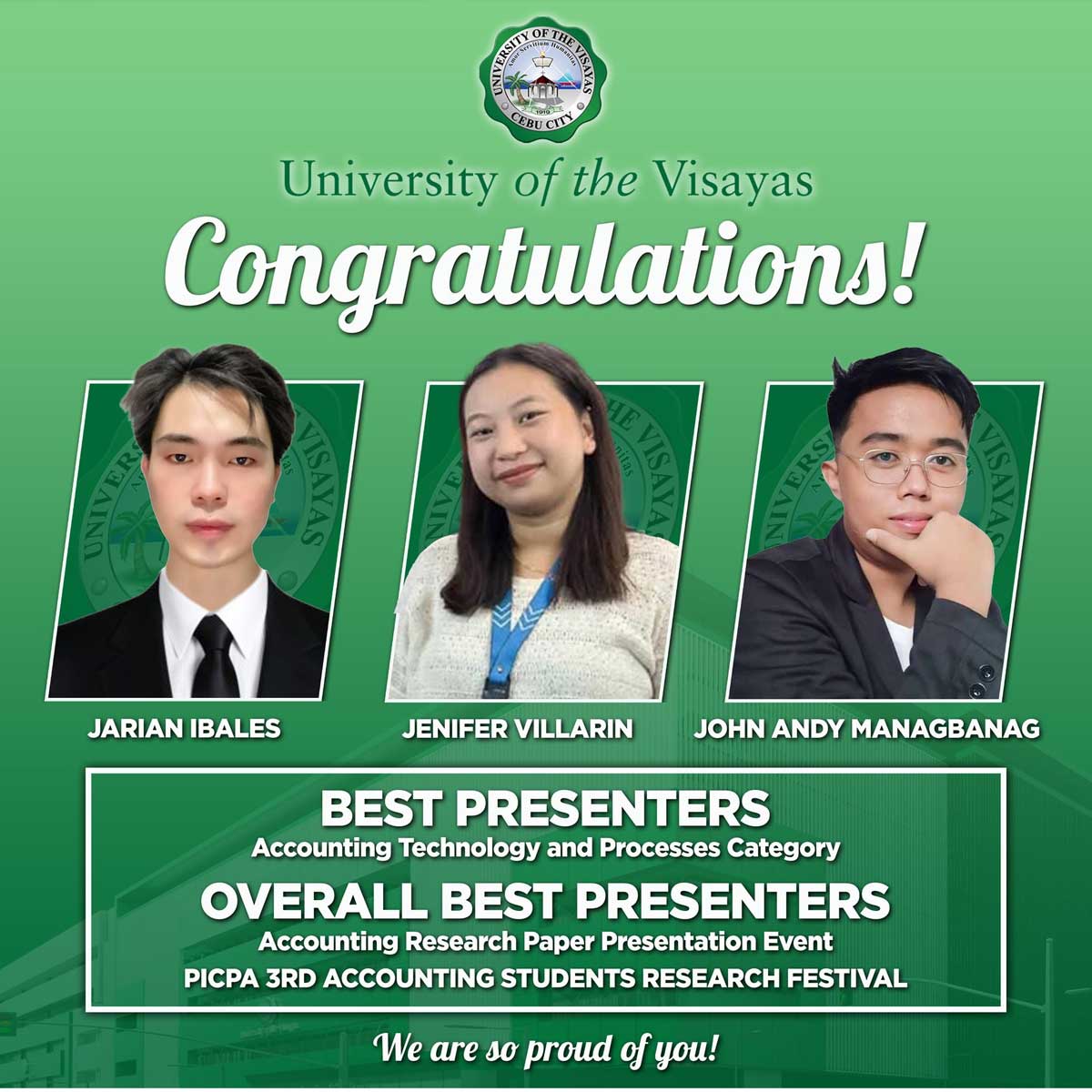 Visayanian Accountancy Students Win Big at PICPA Research Festival