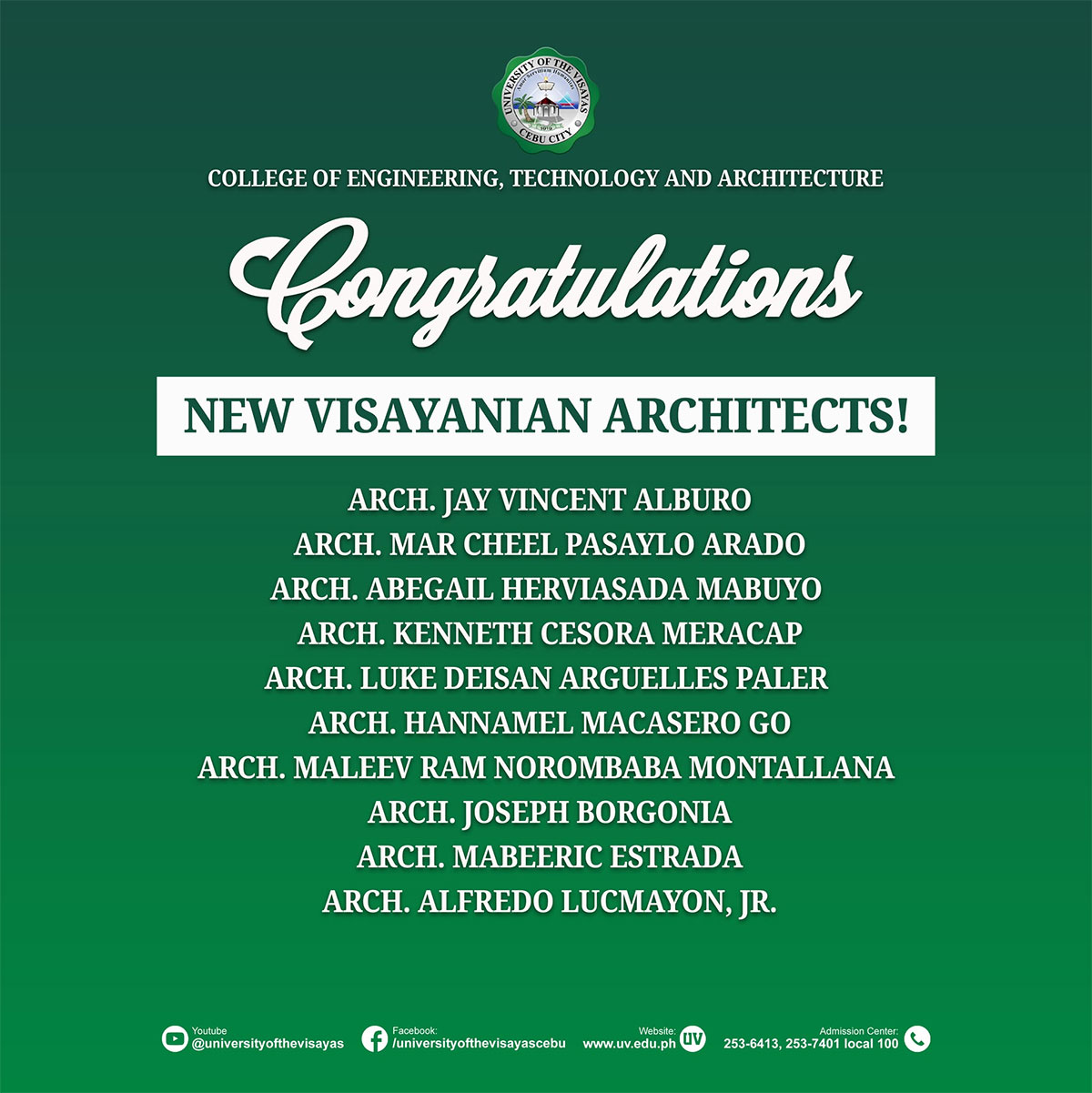UV Produces New Licensed Architects